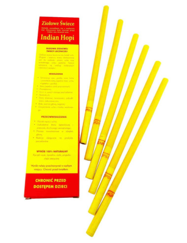 Indian Hopi, Small Herbal Candles, Ear candling, 6 pieces in box