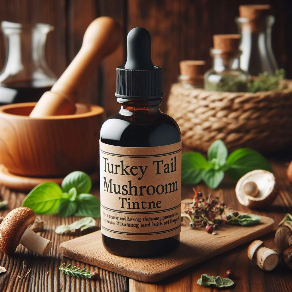 Premium Turkey Tail Mushroom Liquid extract bottle for natural immune support and supplement cycling routines naturalherbakings.co.uk