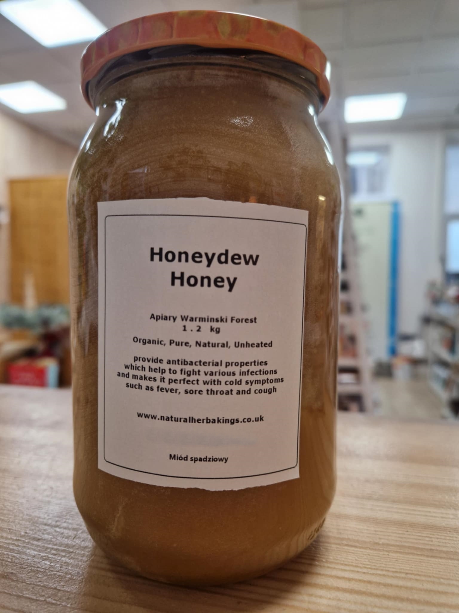 Natural Honeydew Honey 1.2 kg, Pure, Organic, Unheated / Miód Spadziowy