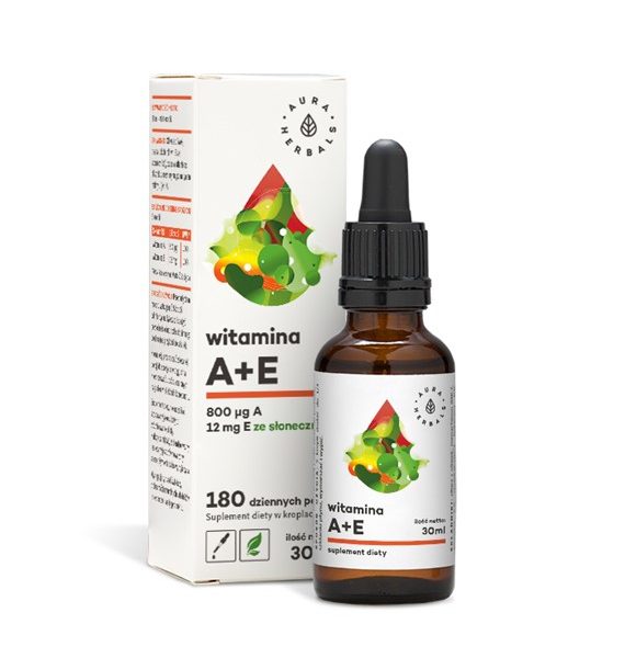 Vitamin A + E in drops, 180 daily servings (30ml)