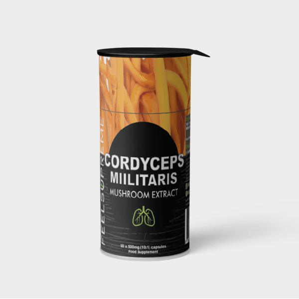 Cordyceps Militaris Mushrooms Extract 60 capsules x 500mg (10:1), Feel Supreme