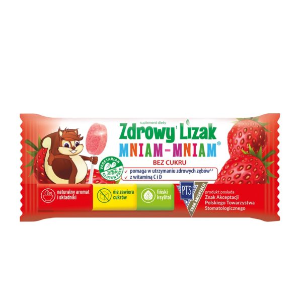 Healthy Lollipop with Vitamin C and D for Teeth, Bones and Immunity 6g STRAWBERRY / LIZAK