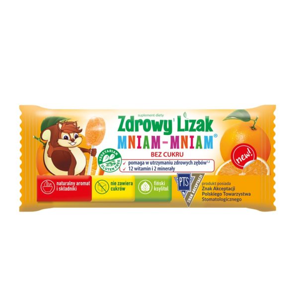 Healthy Lollipop with 12 vitamins and 2 minerals, ORANGE / LIZAK