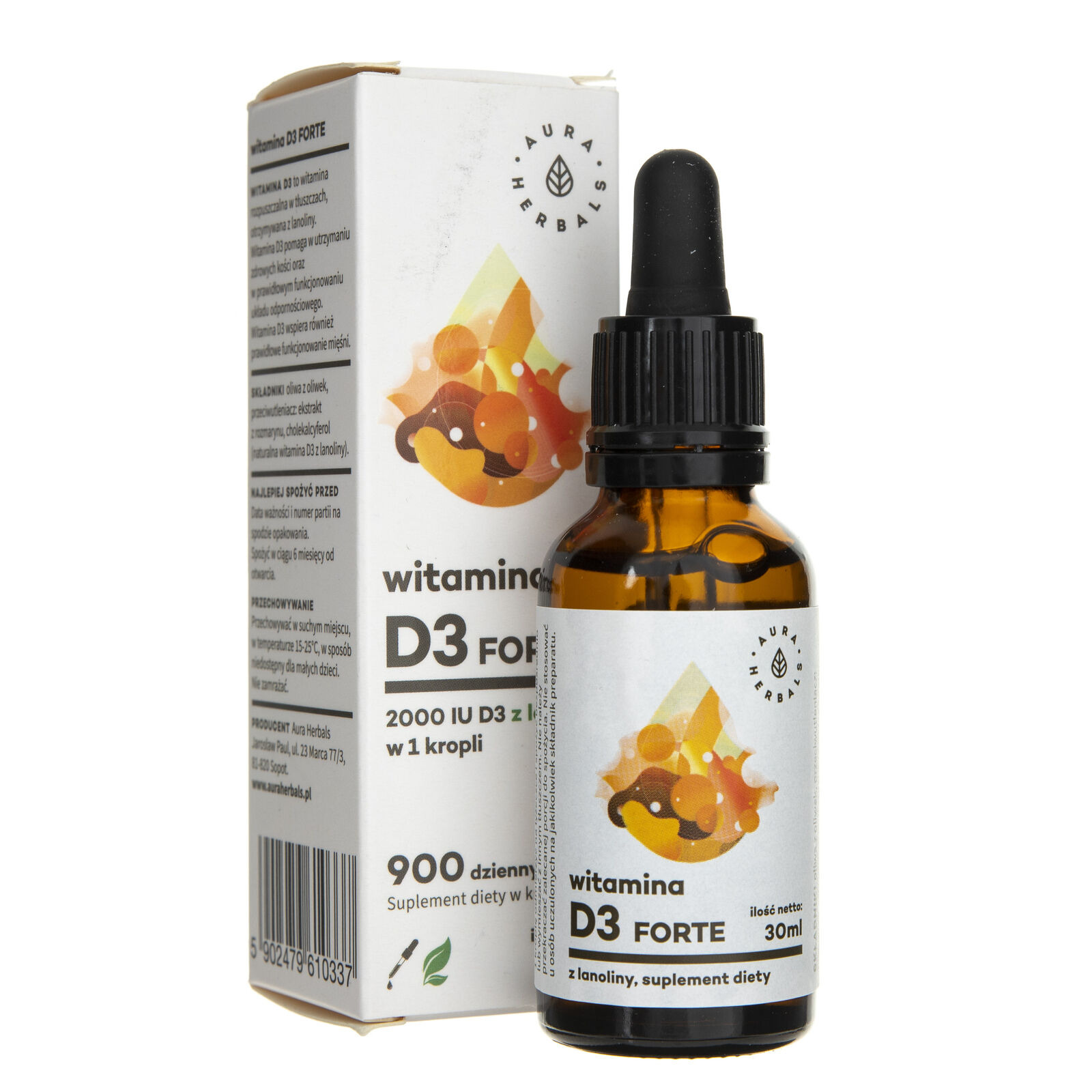 Vitamin D3 Forte drops 30 ml Aura Herbals