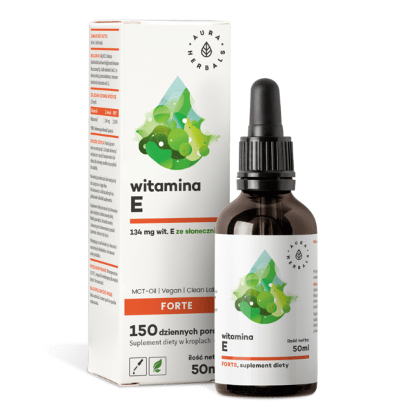 Vitamin E 200 IU FORTE, MCT, 1500drops 50 ml Aura Herbal