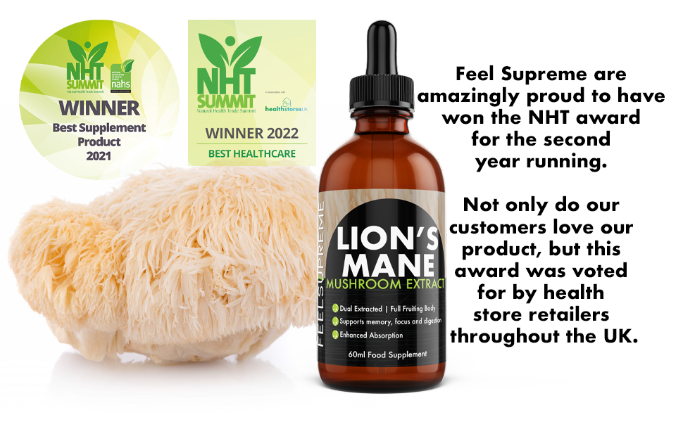 Feel Supreme Organic Lion’s Mane Mushroom Extract 60ml