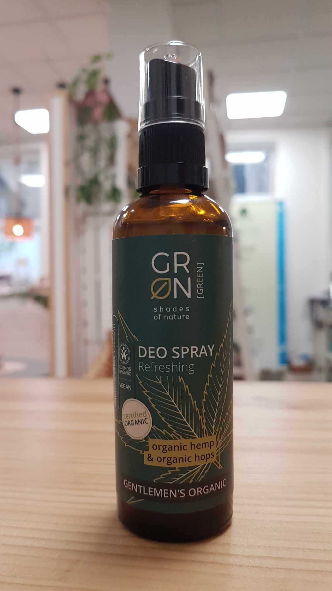 GRN Organic Refreshing Deodorant Spray with Hemp & Hops for Men 75ml