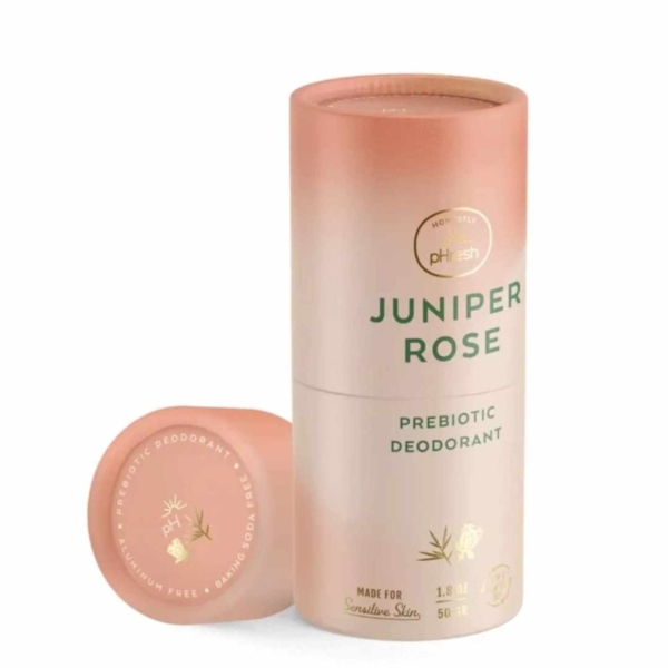 Unisex Prebiotic Deodorant Juniper Rose 50g Twist Up Box, Honestly pHresh
