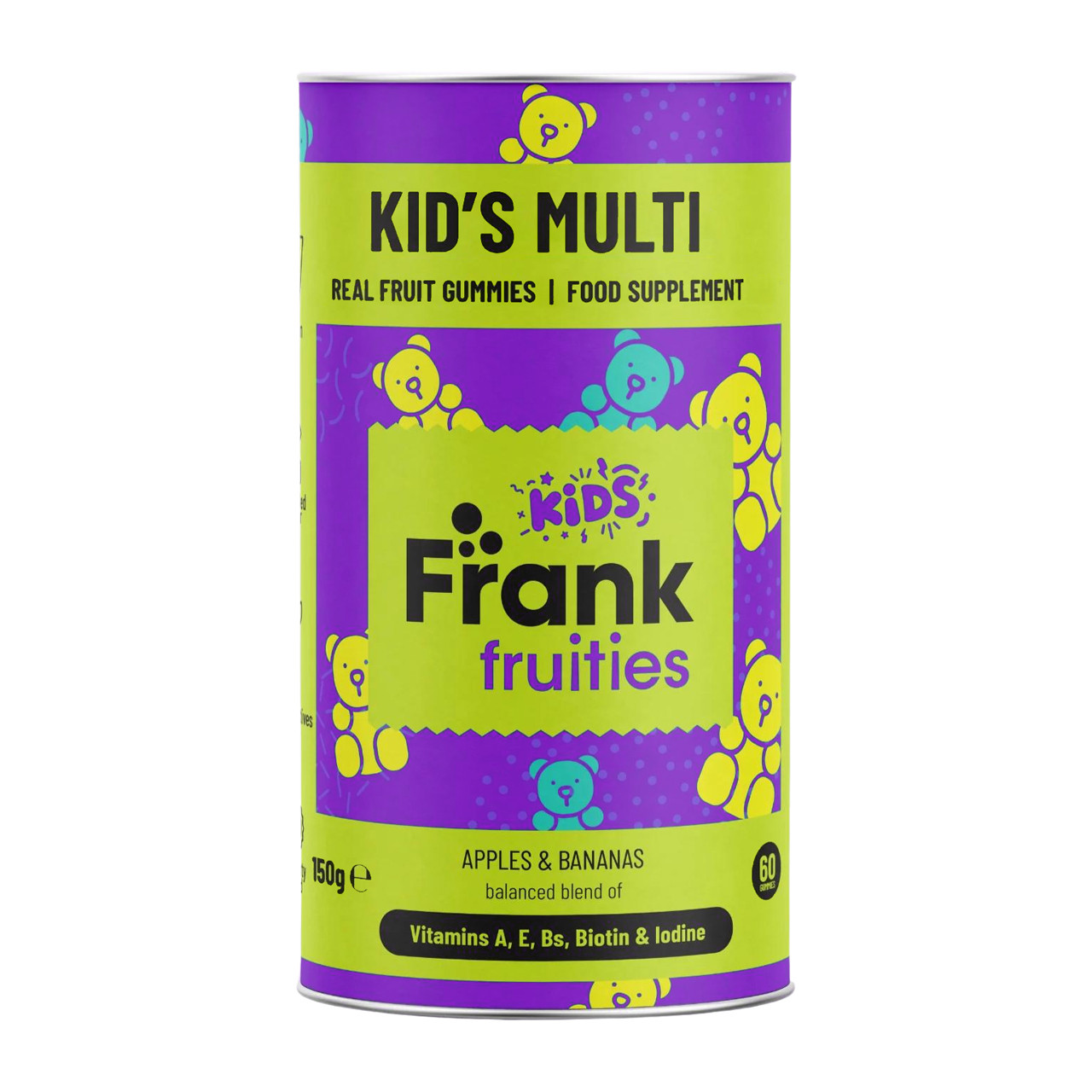 FRANK FRUITIES Kid’s Multi 60-Gummies  Suitable for Vegans