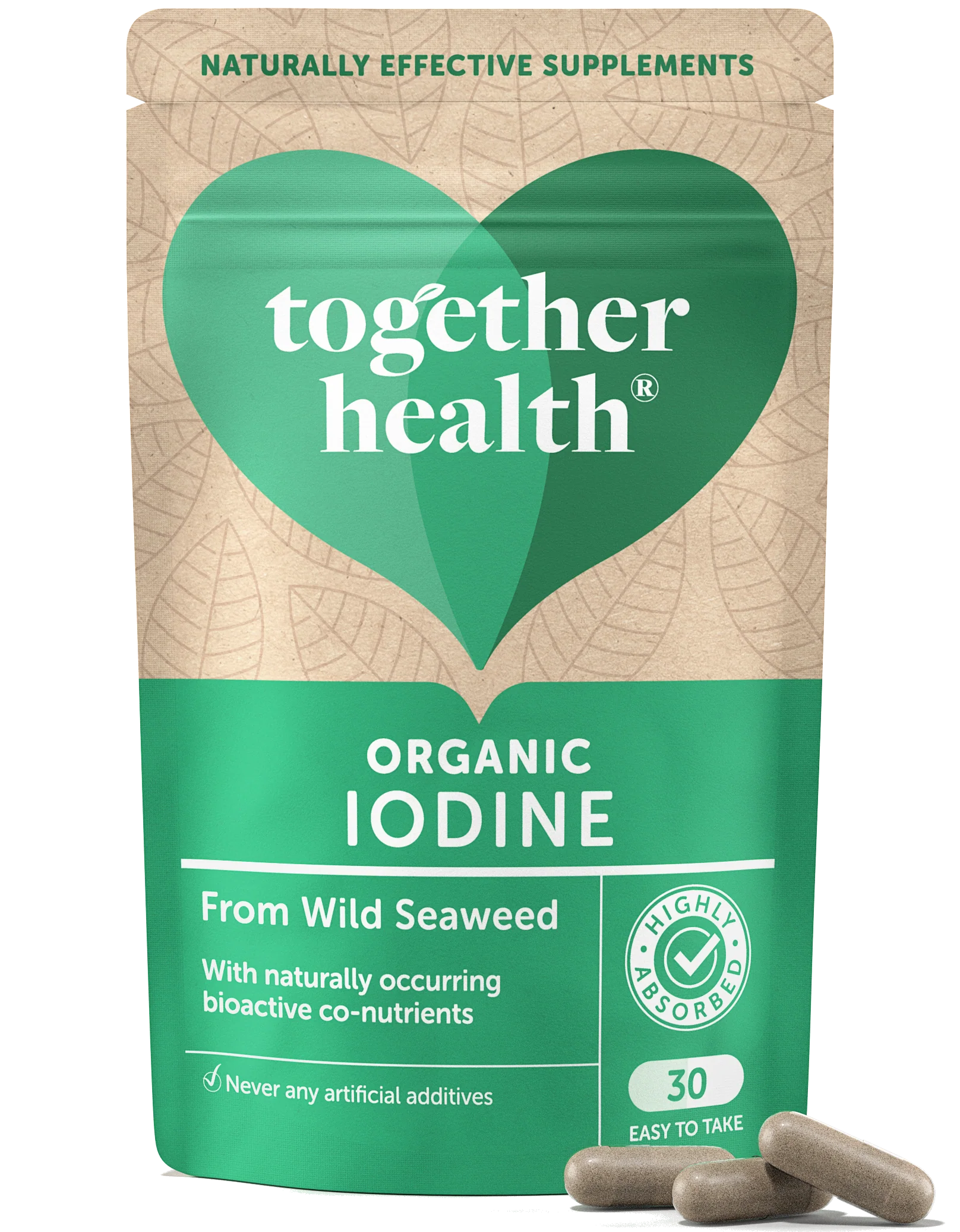 Organic Iodine 30 capsules, Together Health