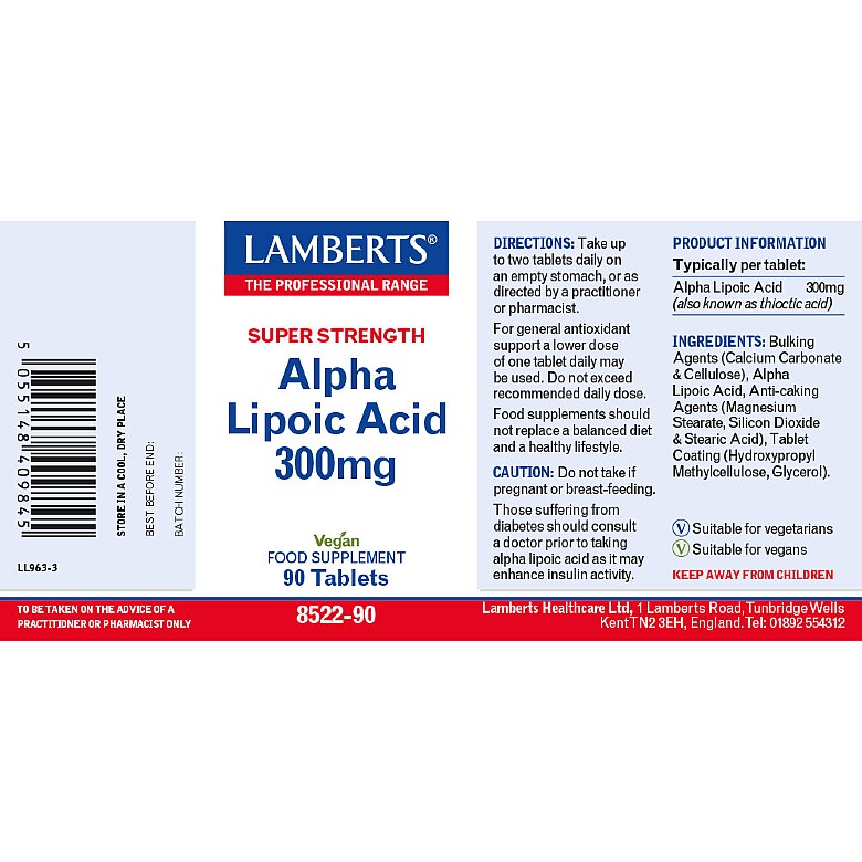 Alpha Lipoic Acid 300mg Lamberts