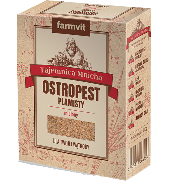 Milk Thistle Ground Monk’s Secret Farmvit 200g / Ostropest Plamisty mileony