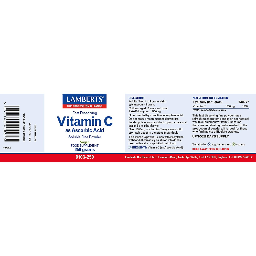 Ascorbic Acid Vitamin C Lamberts