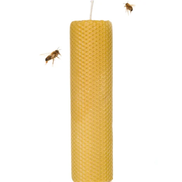 Beeswax pillar handmade candle / Świeca filarowa z wosku pszczelego ręcznie robiona