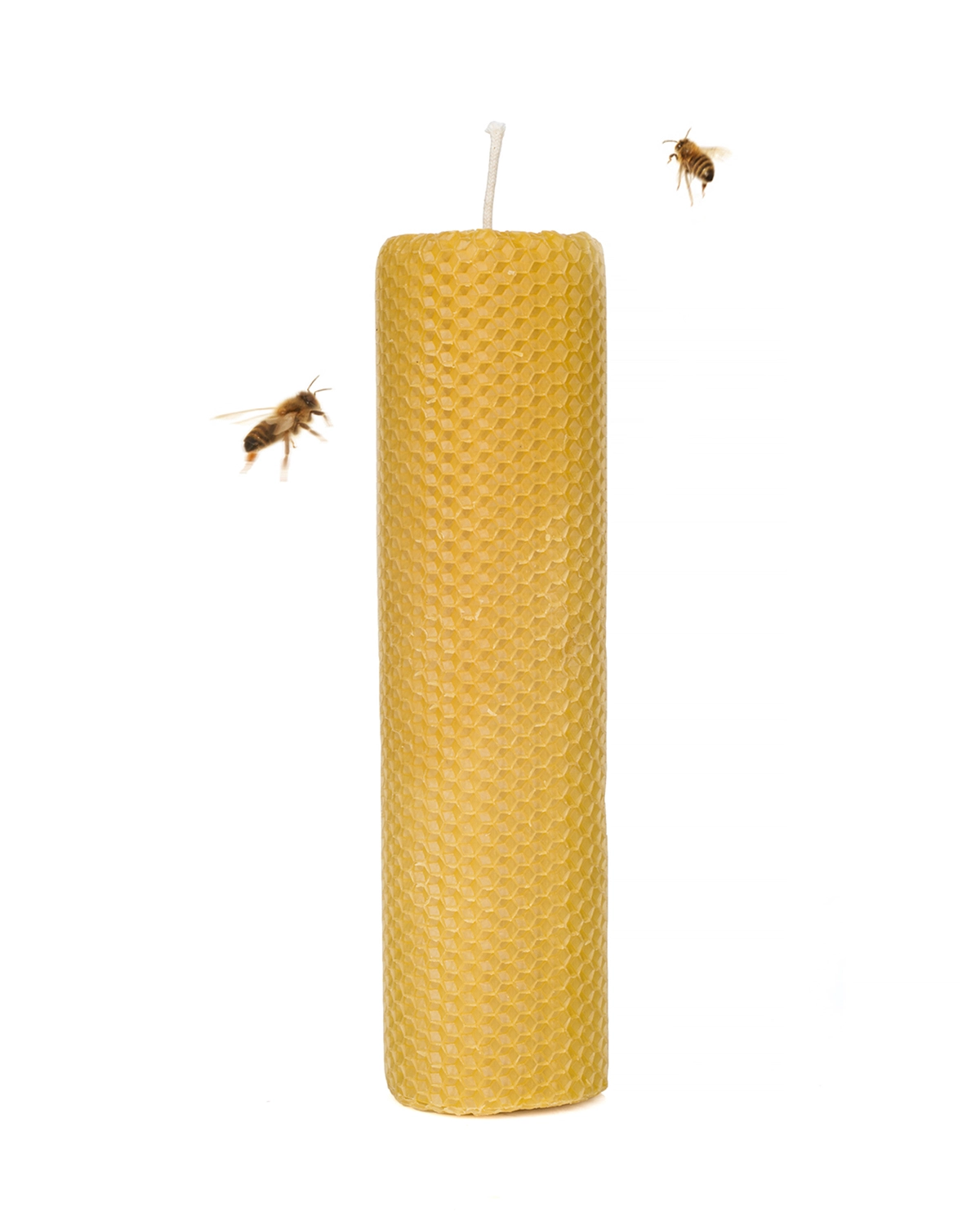 Beeswax pillar handmade candle / Świeca filarowa z wosku pszczelego ręcznie robiona