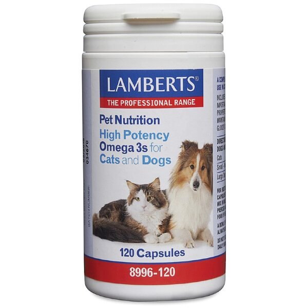 Lamberts High Potency Omega 3s for Cats and Dogs 120 capsules
