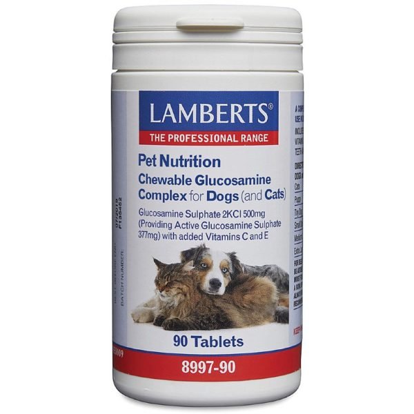 Chewable Glucosamine Complex for Dogs (& Cats) Lamberts 90 tablets